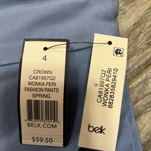 Belk Crown Wonka Peri Fashion Pants
